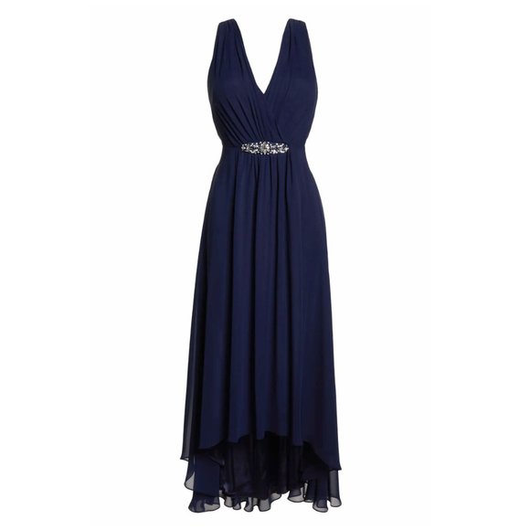 ELIZA J - Embellished High/Low Chiffon Dress - Picture 5 of 5